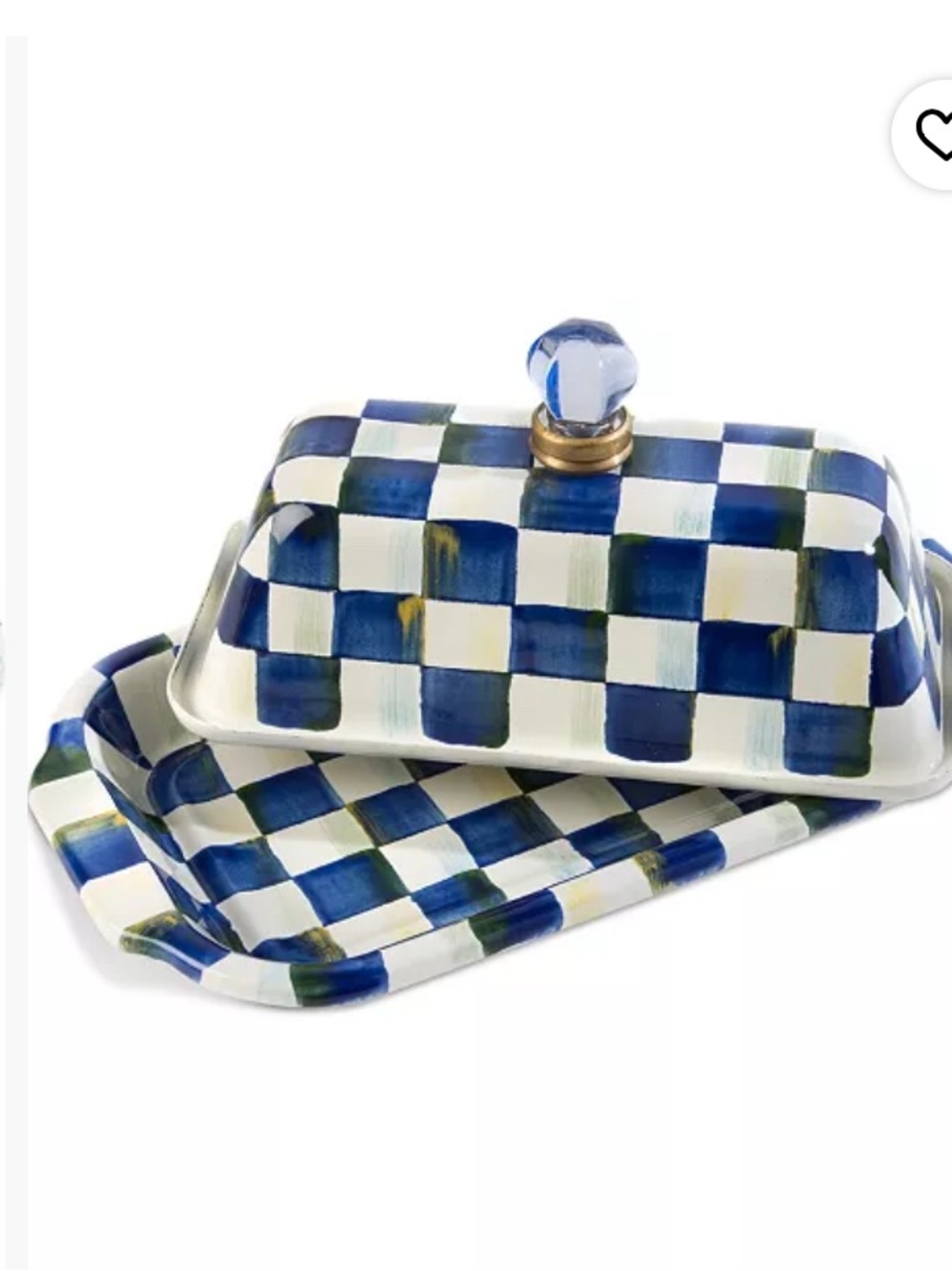 MacKenzie-Childs Royal check Butter Box